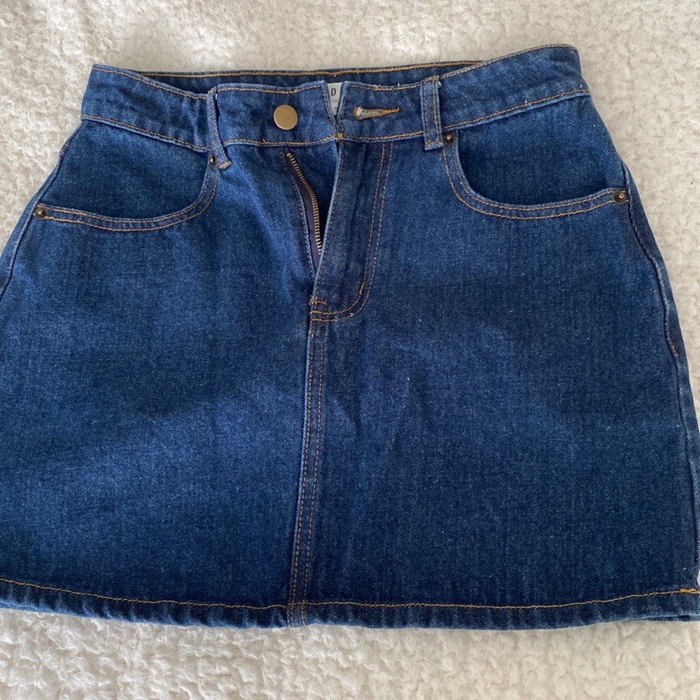 cuteee star pocket denim skirt